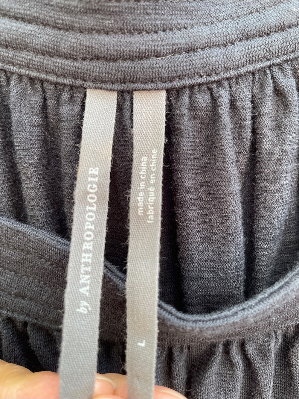Anthropologie Charcoal Square-Neck Peasant Tunic - Picture 2 of 4
